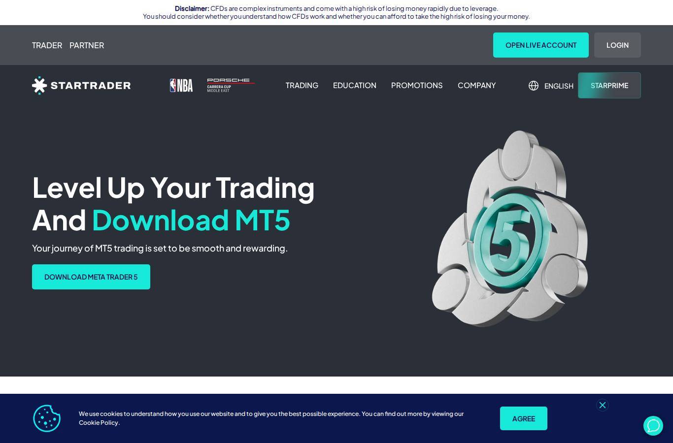 The platform page on the STARTRADER website